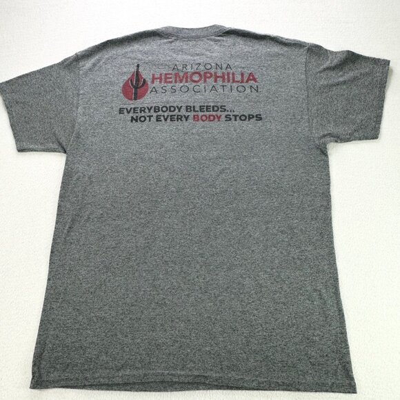 Salsa Challenge 5K Shirt Mens L Gray Arizona Hemophilia Assoc Short Sleeve - Picture 4 of 6